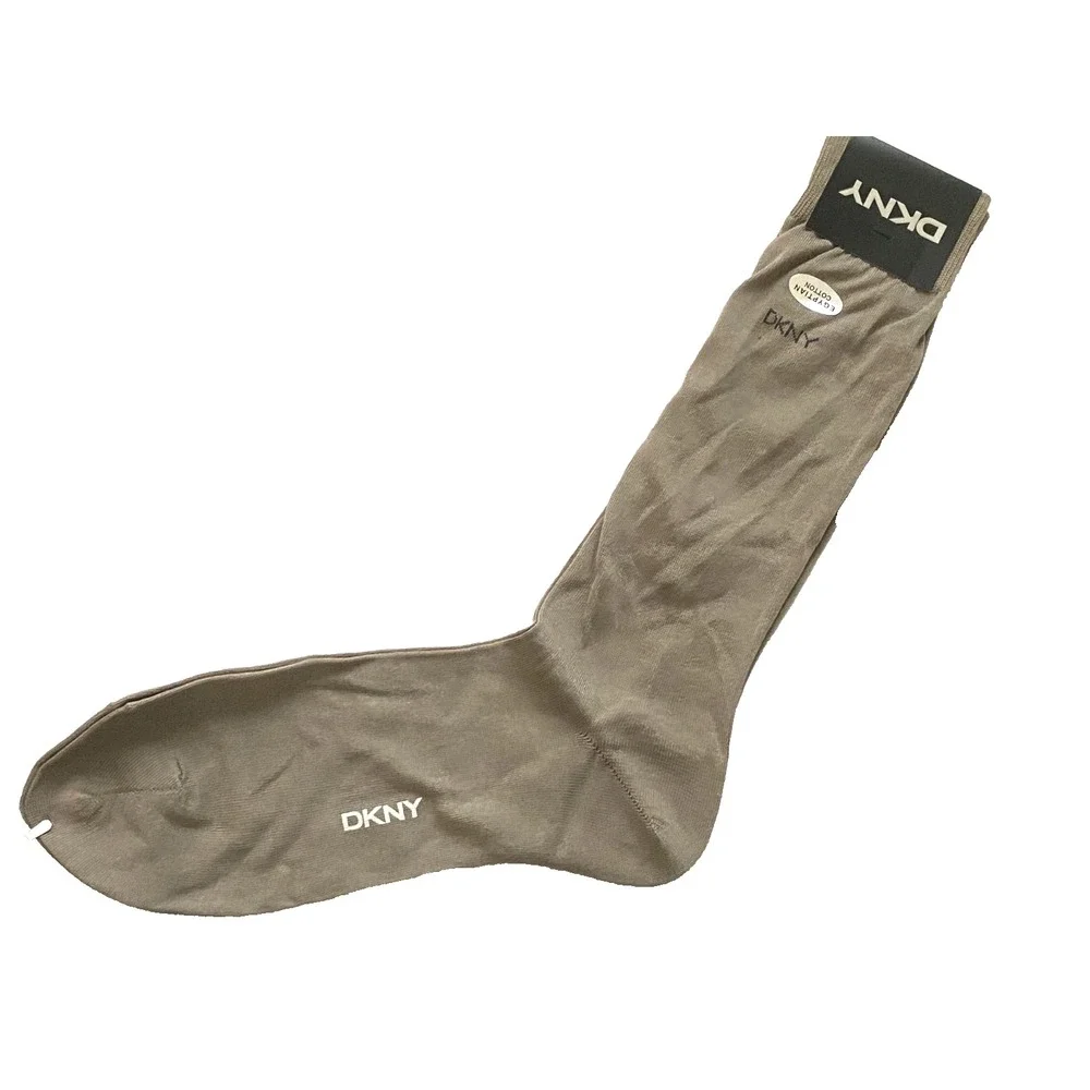 Vtg DKNY New with Tags Egyptian Cotton  Dress Socks in Taupe ~ One size fits All